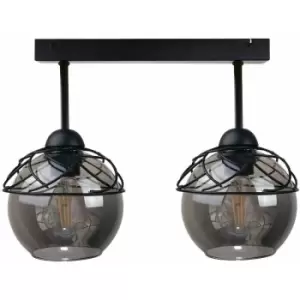Image of Keter Mera Semi Flush Light Black, 50cm, 2x E27