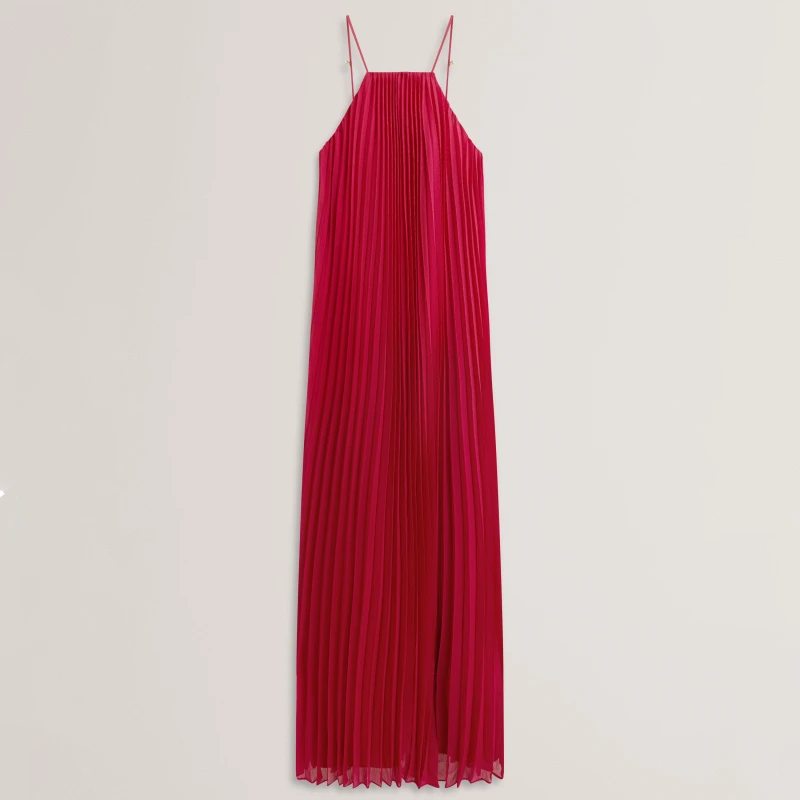 Image of Ted Baker Ted PltHaltNk MaxDrs Ld62 Brt-Pink female 8 (XS)