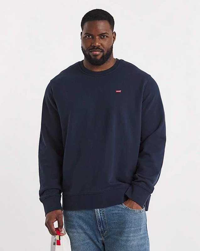 Image of Levis Levis Housemark Classic Crew Sweat Navy - Levis - Size: 1XL Navy Male 1XL LE25305