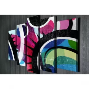 Image of BC010 Multicolor Decorative Canvas Painting (5 Pieces)
