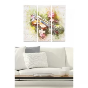 Image of MDF3715686 Multicolor Decorative MDF Painting (3 Pieces)