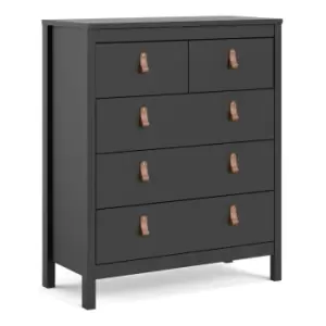 Image of Barcelona Chest 3+2 Drawers In Matt Black