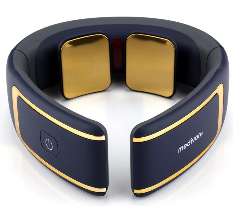 Image of MEDIVON Ultra EMS Pro Neck Massager - Gold & Blue 5904119283987