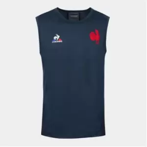 Image of Le Coq Sportif France Rugby Singlet Mens - Blue
