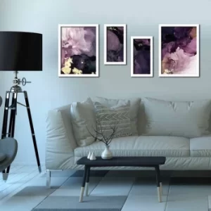 Image of 4P3040BCT004 Multicolor Decorative Framed MDF Painting (4 Pieces)