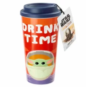 Image of Star Wars Mandalorian: The Child: Plastic Lidded Mug: Drink Time