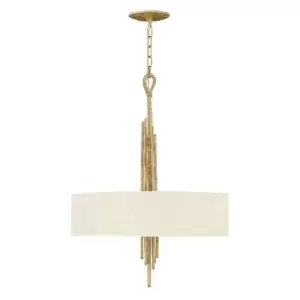 Image of 6 Bulb Ceiling Pendant Light Fitting Champagne Gold LED E14 60W Bulb