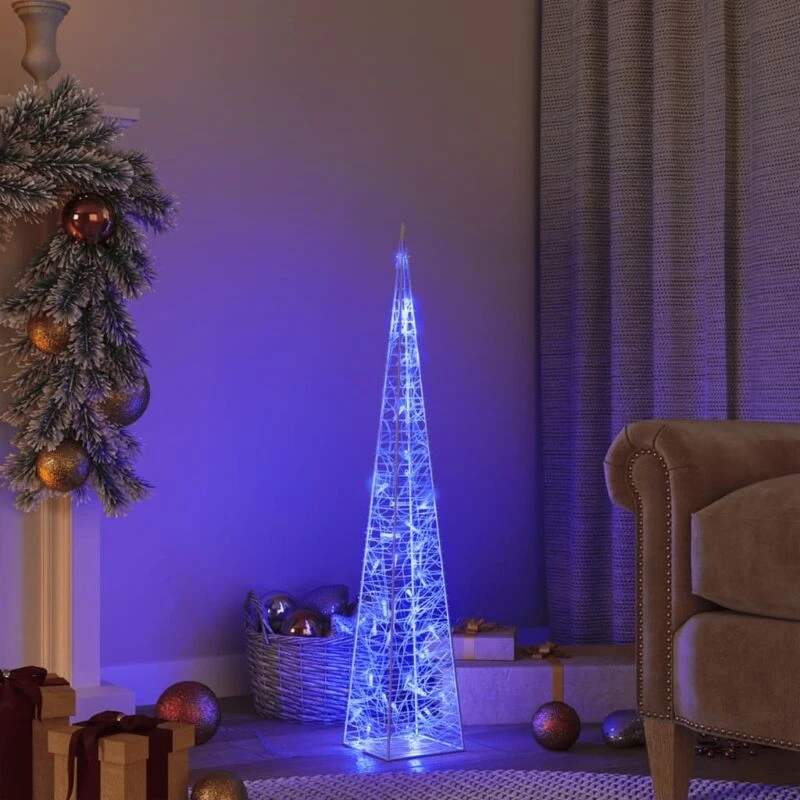 Image of VIDAXL Vidaxl - Acrylic Decorative LED Light Cone Blue 90cm 8720286434895
