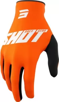 Image of Shot Raw Burst Motocross Gloves, white-orange, Size M L, white-orange, Size M L