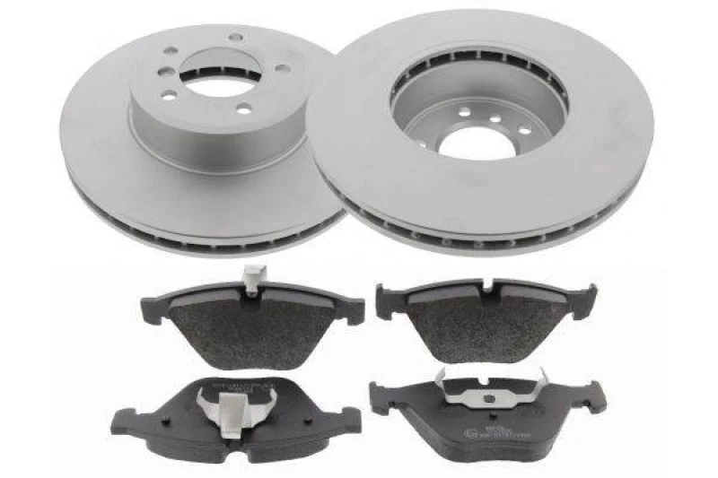 Image of MAPCO 47781HPS Brake disc and pads set Front Axle, Brake Disc Type: Vented, incl. wear warning contact, with anti-squeak plate Brake Set,disc brakes