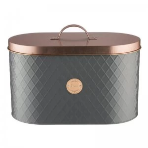 Image of Typhoon Living Grey and Copper Bread Bin