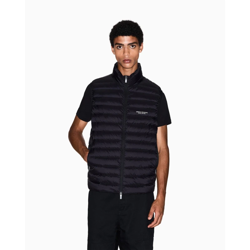 Image of Armani Exchange Down Waistcoat Black male M