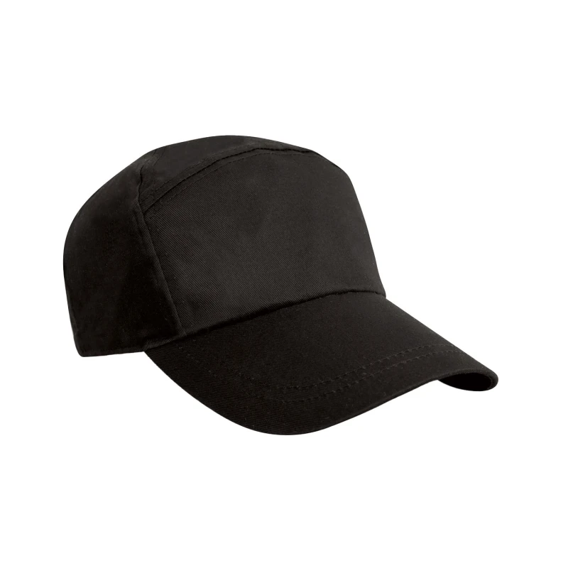 Image of Result Womens Advertising 7 Panel Baseball Cap in Black Female One Size