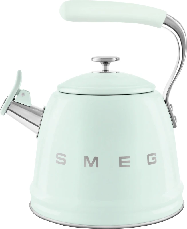 Image of Smeg 50's Style WKF01PG Whistling Hob Kettle - Pastel Green