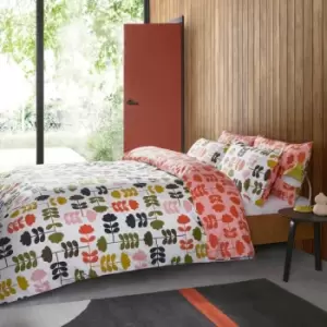 Image of Orla Kiely Cut Stem Multi Paprika Duvet Set - King, Cotton