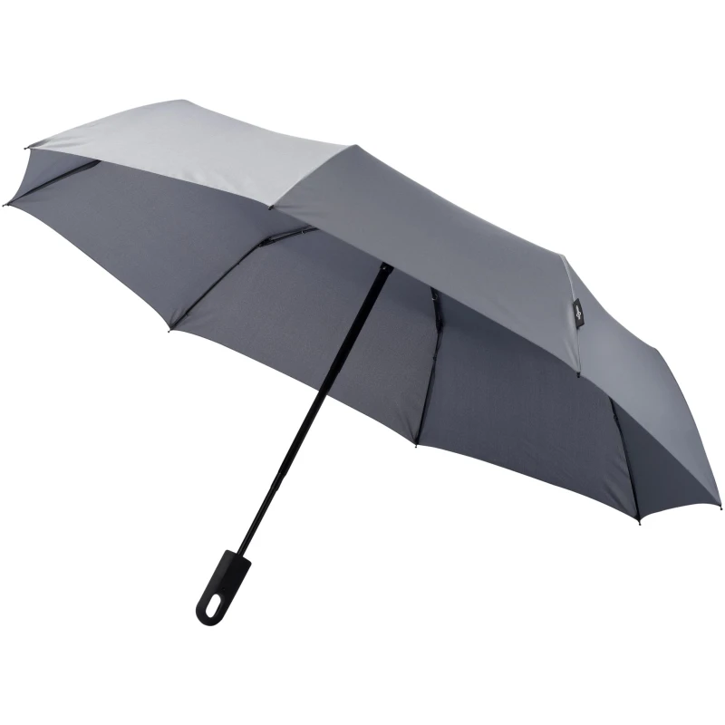 Image of Marksman Mens 21.5" Traveller 3-Section Auto Open & Close Umbrella in Grey Grey Male