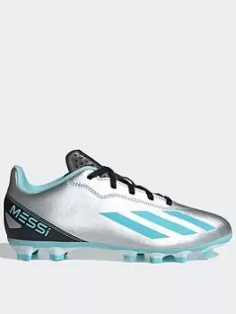 Image of Adidas X.4 Messi Crazy Fast Junior Firm Ground Football Boot, Silver, Size 1