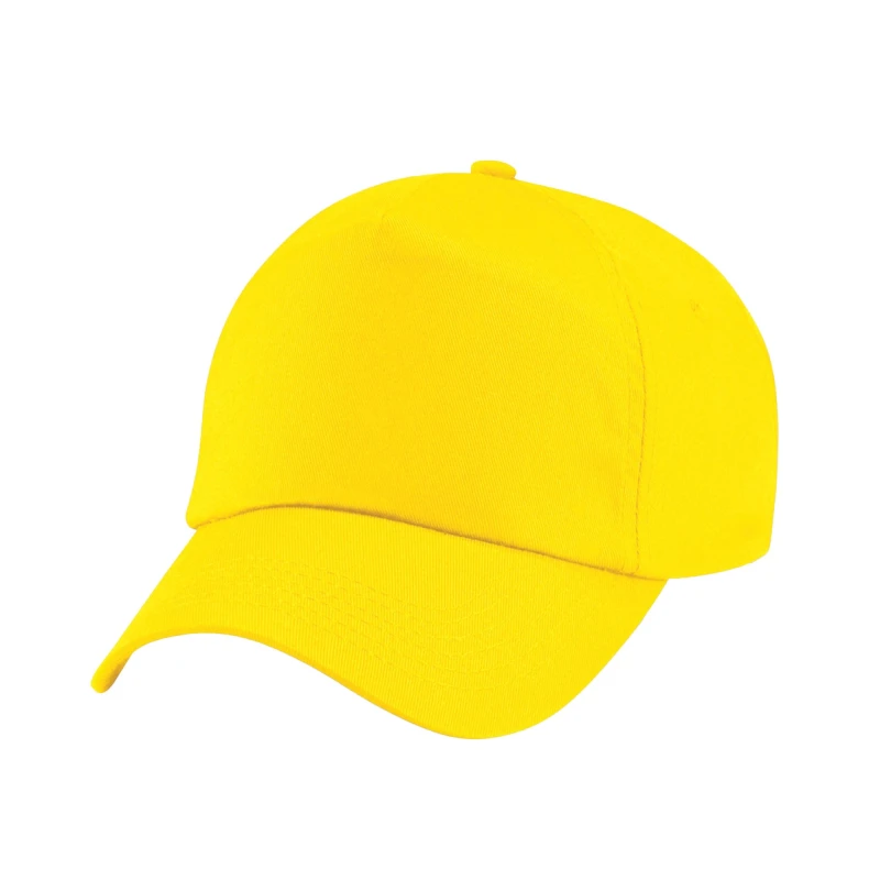 Image of Beechfield Original 5 Panel Cap in Yellow Yellow Unisex One Size