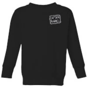 Image of Captain Marvel Name Badge Kids Sweatshirt - Black - 7-8 Years