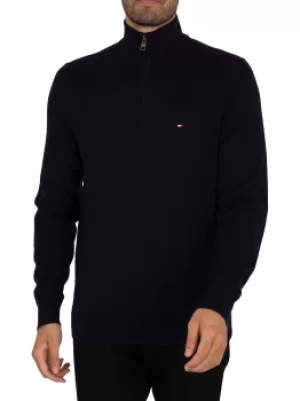 Image of Pima Cotton Cashmere Zip Mock Sweatshirt