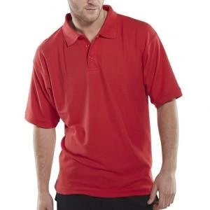 Image of Click Workwear Polo Shirt 200gsm L Red Ref CLPKSREL Up to 3 Day