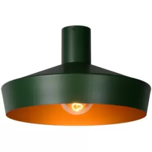 Image of Lucide CARDIFF - Flush Ceiling Light - Ø40cm - 1xE27 - Green