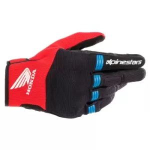 Image of Alpinestars Honda Copper Glove Black Bright Red Blue 2XL