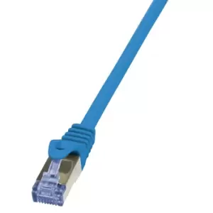 Image of LogiLink 0.25m Cat.6A 10G S/FTP networking cable Blue Cat6a S/FTP...