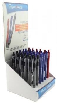 Image of Papermate Assorted FlexGrip Ultra Capped Ballpoint Pen Counter Display