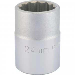 Image of Draper 3/4" Drive Polished Finish Bi Hexagon Socket Metric 3/4" 24mm