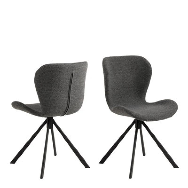 Image of Furniture To Go Batilda Swivel Dining chairs in Grey Fabic Set of 2 Grey Unisex
