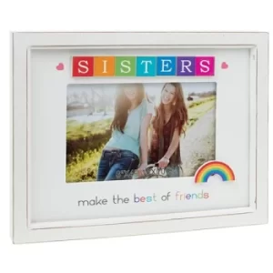 Image of Rainbow Scrabble Frame 6x4 Sister