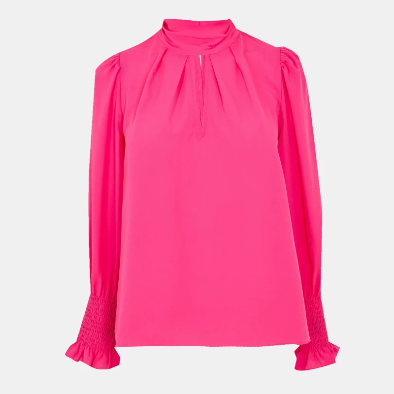 Image of French Connection Crepe Blouse Luminous Pink female 8 (XS)