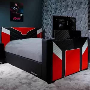 Image of X Rocker Cerberus Side-lift Ottoman TV Gaming Bed - Double