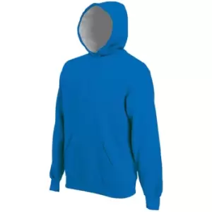 Image of Kariban Mens Heavy Contrast Hooded Sweatshirt / Hoodie (2XL) (Royal Blue)