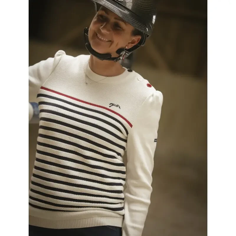 Image of Penelope Womens sailboat Penelope x Saint James Maelle Blanc Female M