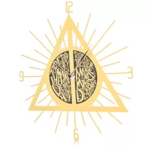 Image of Harry Potter Deathly Hallows Metal Laser Cut Clock