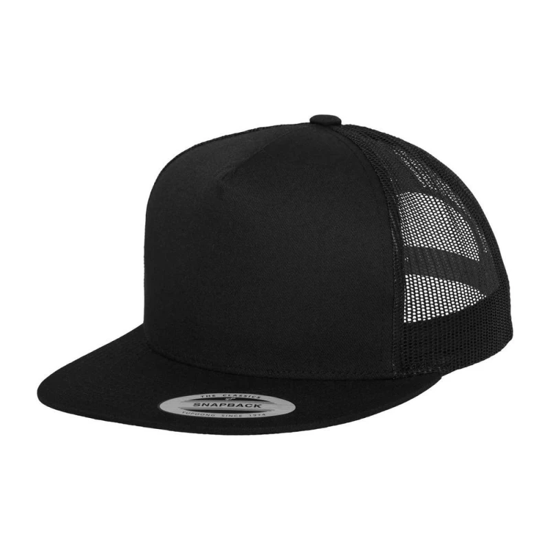 Image of Flexfit by Yupoong Mens Classic Trucker Cap in Black Male One Size