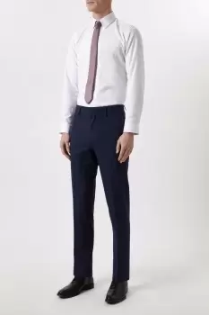 Image of Skinny Fit Navy Marl Suit Trousers