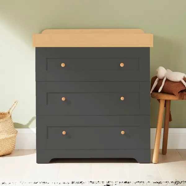 Image of Tutti Bambini Rio 3 Drawer Chest Changer Dark Grey