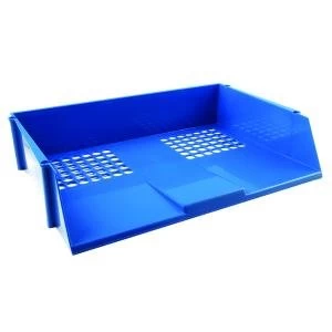Image of Q-Connect Wide Entry Letter Tray Blue KF21689