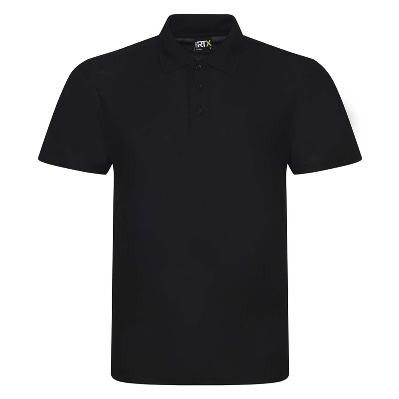 Image of PRORTX PRORTX Men Pro Polyester Polo Shirt in Black Size: Small Black S Male 5057819557510