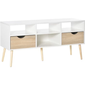 Image of Homcom - TV Stand Unit Cabinet Media Console Table with Shelves and Drawers