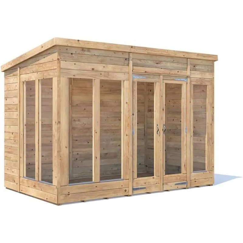 Image of Dunster House Summerhouse 3M X 1.8M (10' X 6') Pent Roof, Fully Pressure Treated, Ragepanda Modular