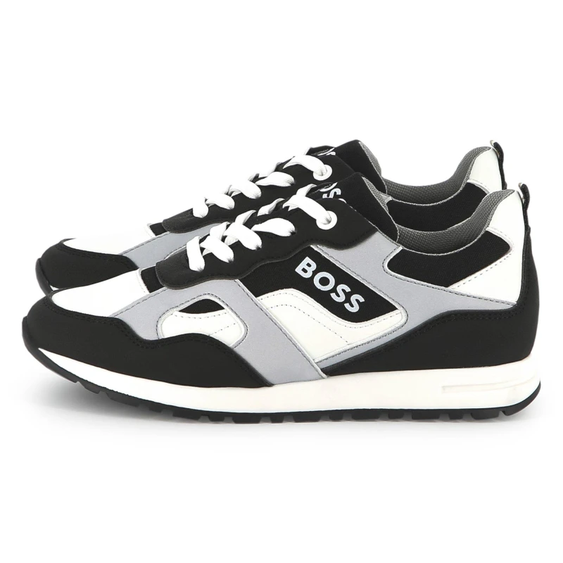 Image of Boss Logo Trainers Juniors - Black 6.5