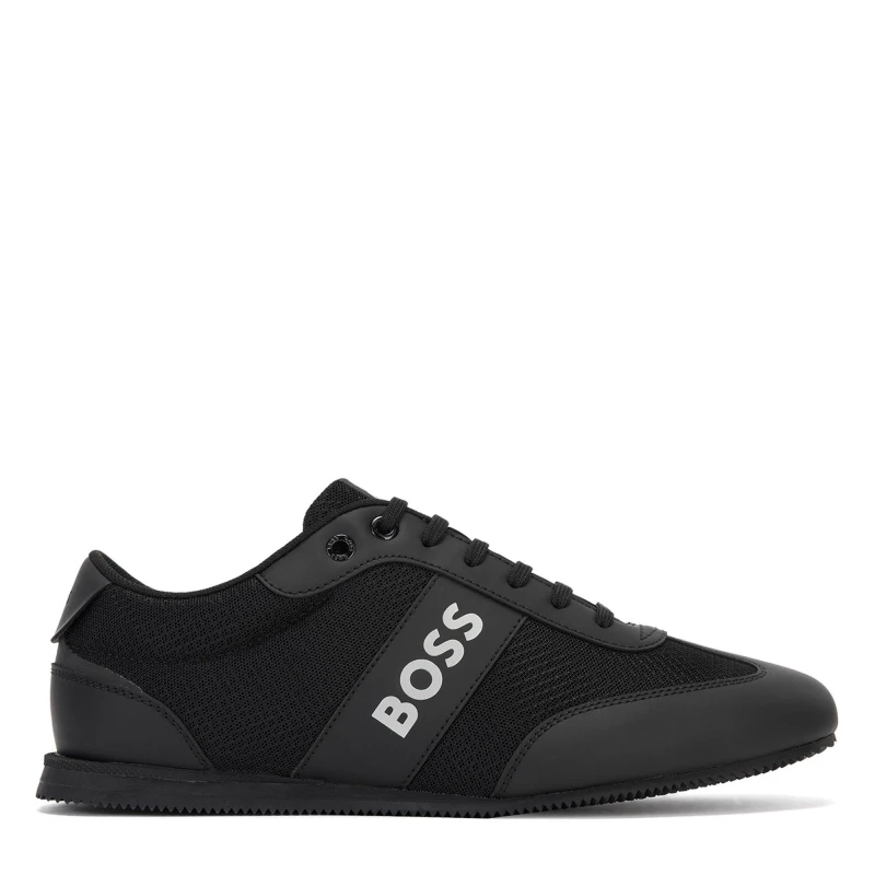 Image of Boss Classic Style Sneaker Shoes, Everyday Comfort Runner Trainer Black unisex
