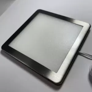 Image of 6x BRUSHED NICKEL Ultra-Slim Square Under Cabinet Kitchen Light & Driver Kit - Natural White Diffused LED