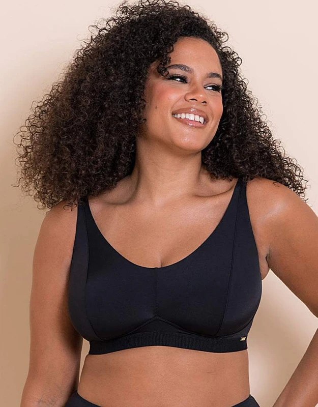 Image of Curvy Kate Curvy Kate Zen Non-Wired Bralette Black - Curvy Kate - Size: 30H/HH Black Female 30H/HH MO53204