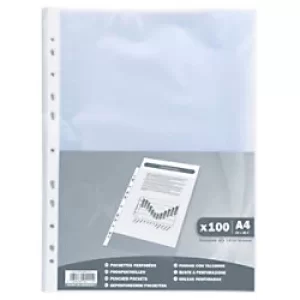 Image of Exacompta Punched Pockets A4 Embossed 40 Micron Pack of 1000