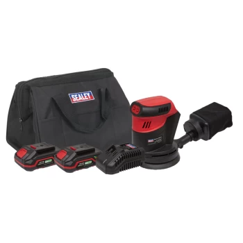 Image of Cordless Orbital Palm Sander Kit 125MM 20V - 2 Batteries